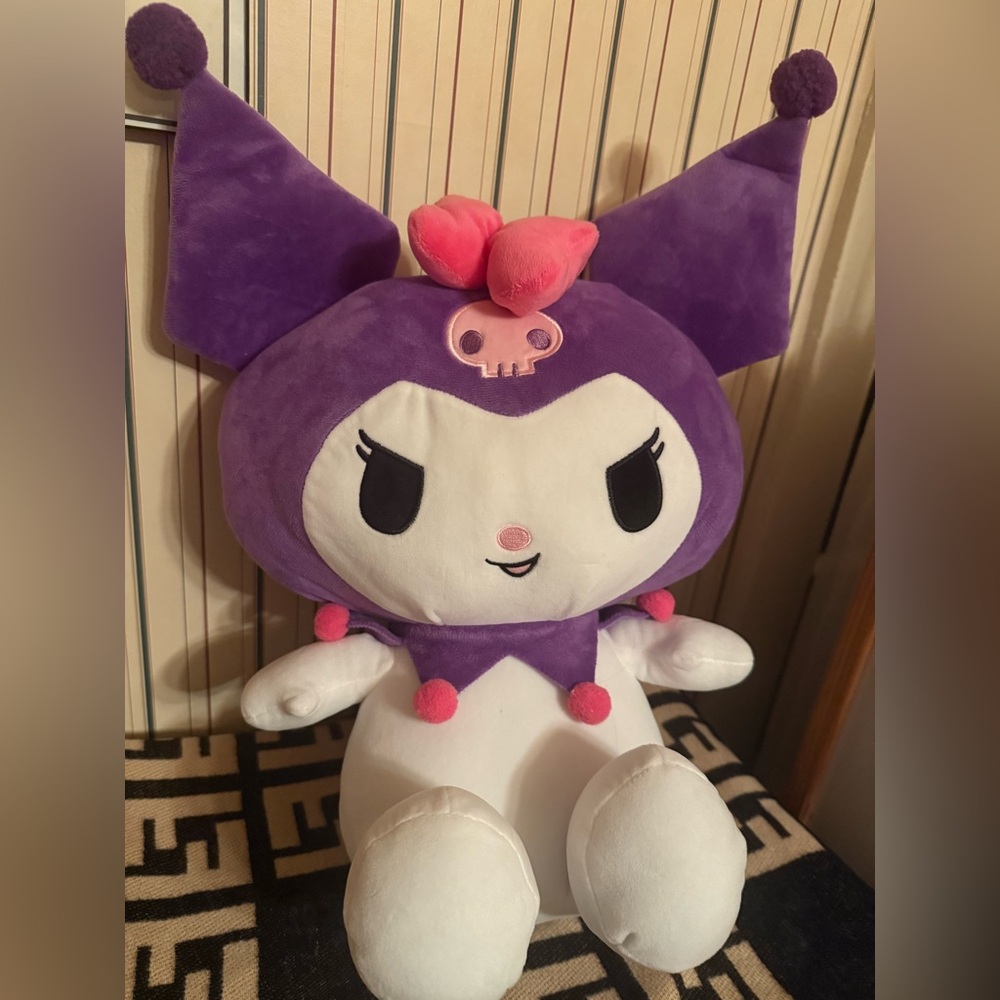 Sanrio Kuromi Plush in Purple and White Backpack